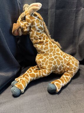 Rare Folkmanis Giraffe Hand Puppet Plush Stuffed Toy Large 26” Full Body *READ*